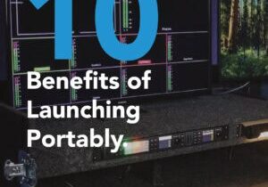 High-quality portable church technology setup for flexible worship services.